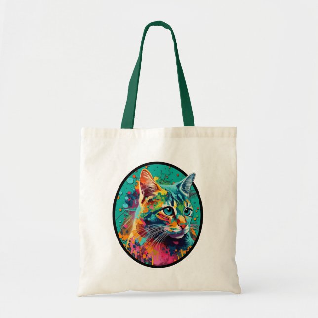 Tote Bag Belle peinture de chats (Devant)