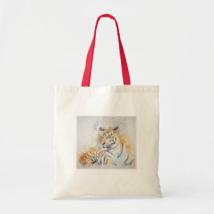Tote Bag Belle peinture sur tigre du Bengale