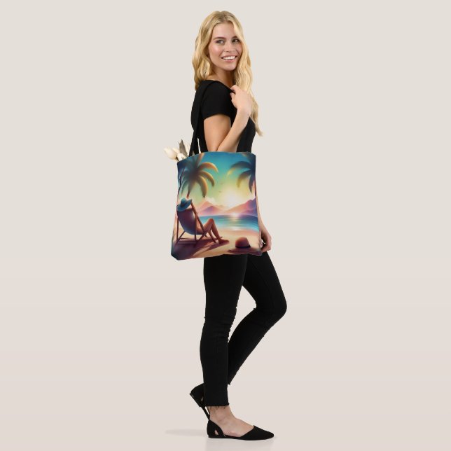 Tote Bag belle plage (Sur le modèle)