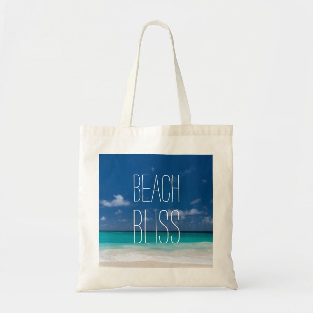 Tote Bag Belle plage tropicale (Devant)