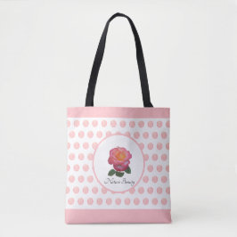 Tote Bag Belle Rose Rose Et Points