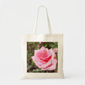 Tote Bag belle rose rose fleur aux coeurs doux