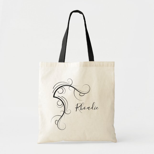 Tote Bag Belle typographie de nom (Devant)