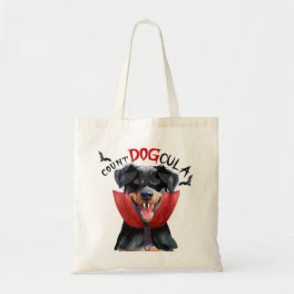 Tote Bag Belle Vampire Chien Tricot ou Traiter Halloween