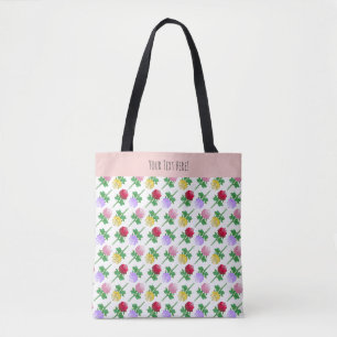 Tote Bag Belles et Colorées Roses
