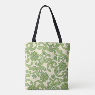 Tote Bag Belles et élégantes tourbillons pastel à fleurs