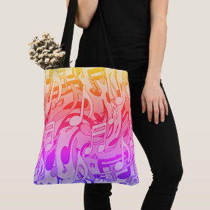 Tote Bag Belles Musiques Couleurs Heureuses Notes de Musiqu