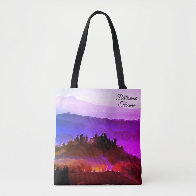 Tote Bag *~* Bellissima Toscane Langue Italienne Toscane (Devant)