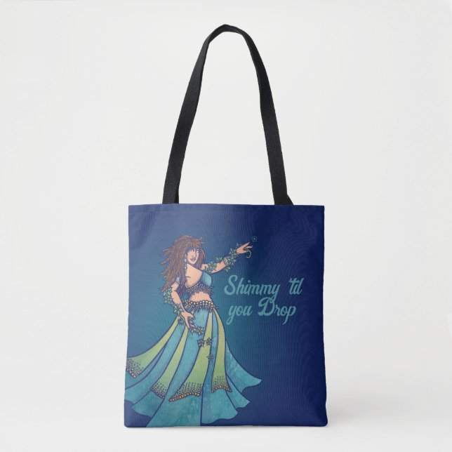 Tote Bag Belly Dancer Ruby Teal Art (Devant)