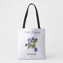 Tote Bag bénédiction de pâques violets