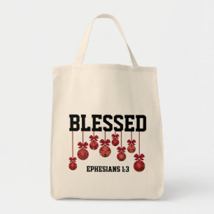 Tote Bag Béni   NOËL BAUBLES   Christian