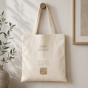 Tote Bag   Benutzerdefinierter QR-Code Geschäftslo Tragetasche