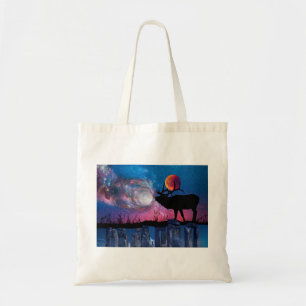 Tote Bag Berceau de la lune d'automne dans Antlers Canvas F