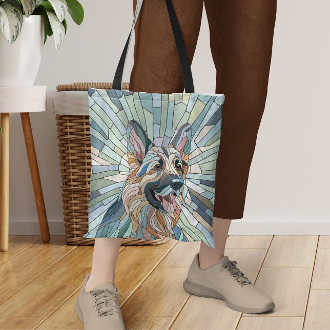 Tote Bag berger allemand - Art mosaïque (Créateur téléchargé)