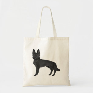 Tote Bag Berger Allemand Noir Mignon Chien GSD Dessin Animé