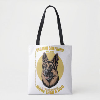 Tote Bag Berger Allemand Plus Qu'un Chien Fidèle Brave Inte