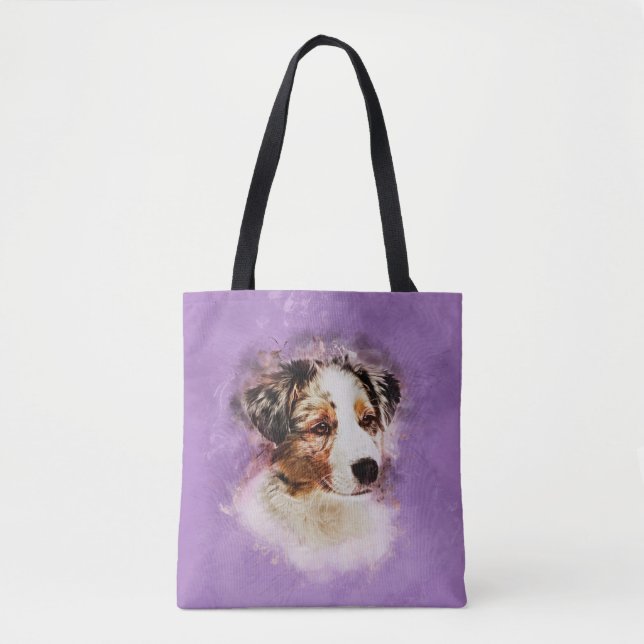 Tote Bag Berger australien - chiot australien (Devant)