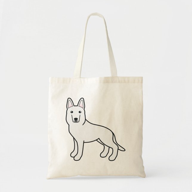 Tote Bag Berger blanc / Chien berger allemand blanc (Devant)