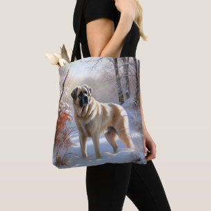 Tote Bag Berger d'Anatolie Qu'il neige Noël