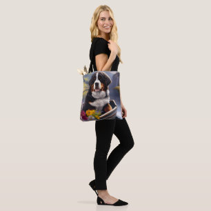 Tote Bag Bernese Mountain sur une pagaie : Une aventure pit