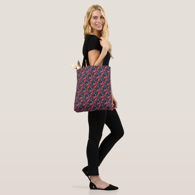 Tote Bag Berries Porte-tout amusant (Sur le modèle)