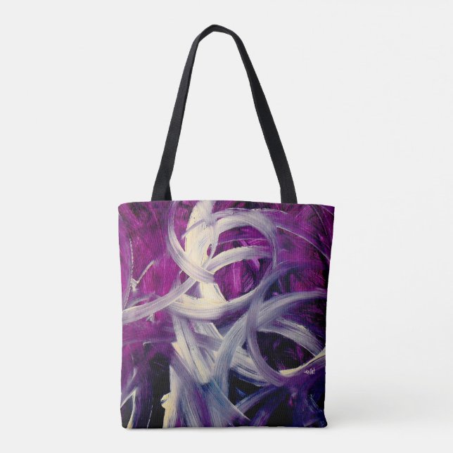 Tote Bag Berry&Brush, Abstract art (Dos)