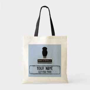 Tote Bag Besoin d'un tampon en caoutchouc Customisé Nom Tél