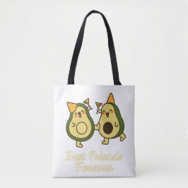TOTE BAG BEST FRIENDS FOREVER, FUNNY AVOCADO, FRIENDS DAY