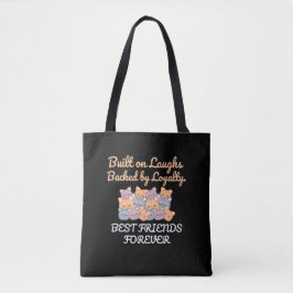 TOTE BAG BEST FRIENDS FOREVER, FUNNY CAT, FRIENDSHIP DAY