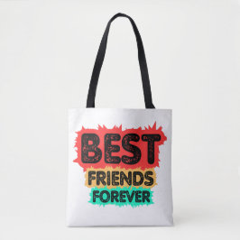 TOTE BAG BEST FRIENDS FOREVER RETRO FRIENDS, FRIENDSHIP
