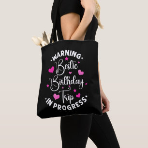 Tote Bag Bestie Anniversaire Voyage En Progrès Amis Coeur