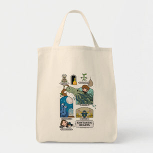 Tote Bag Bêtes De Cartoon Dans Les Habitats