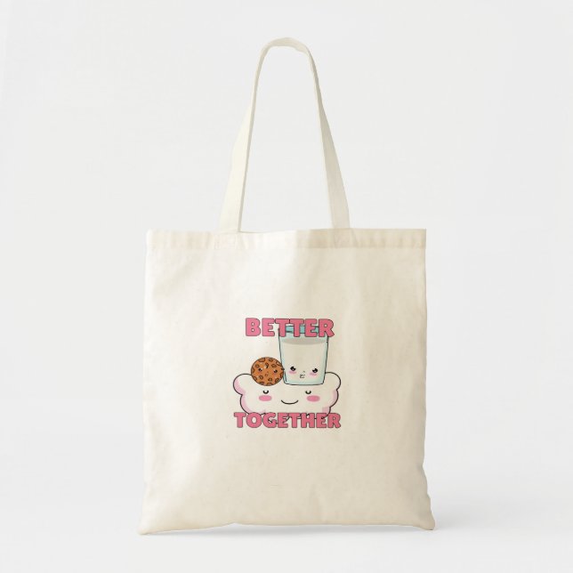 Tote Bag Better Together Chocolate Chip Cookie and Milk Pla (Devant)
