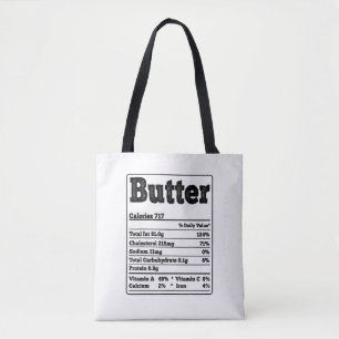 Tote Bag Beurre Faits Ingrédients Drôle Fodies Thanksgivin