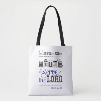 Tote bag bible scripture inspired joshua 24 tasche
