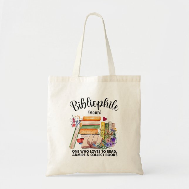 Tote Bag Bibliophile Bliss : Définition (Devant)