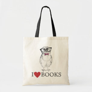 Tote Bag Bibliothèque Nerdy Owlet