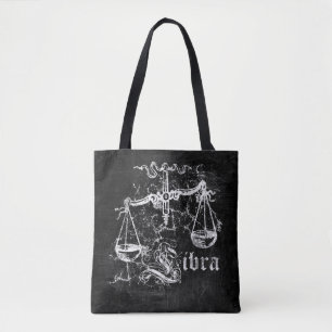 Tote Bag Bibliothèque Vintage Zodiac