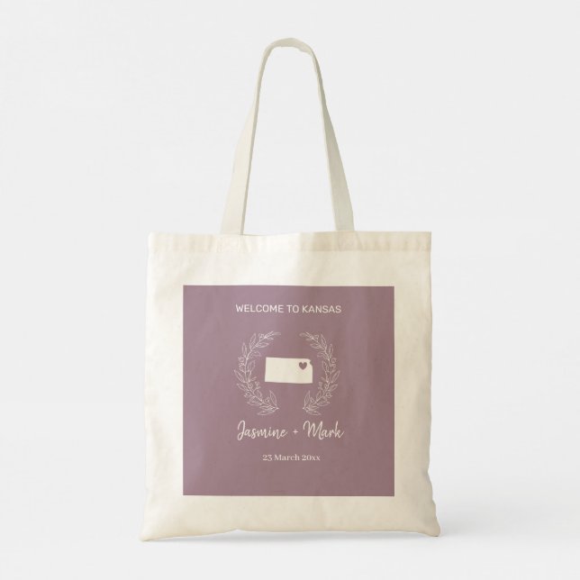 Tote Bag Bienvenue à Kansas pour votre mariage de destinati (Dos)