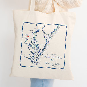 Tote Bag Bienvenue à Washington DC Elegant Mariage de la ma