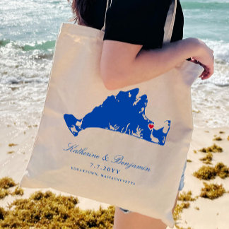 Tote Bag Bienvenue au mariage naval d'Edgartown sur l'île d