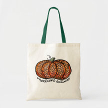 Bienvenue citrouille de filigo d'automne