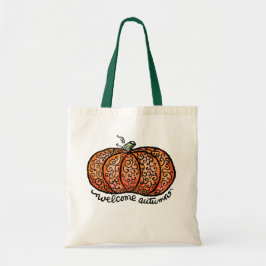 Tote Bag Bienvenue citrouille de filigo d'automne