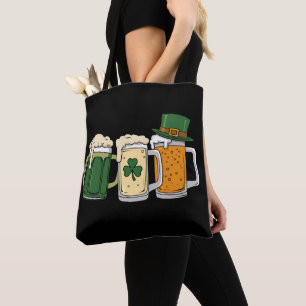 Tote Bag Bières irlandaises Drapeau de l'Irlande Fête de la