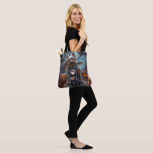 Tote Bag Biewer Terrier équitation Moto Halloween Effrayer