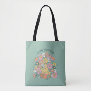Tote Bag Big Bird   Grow Kindness Floral Graphic