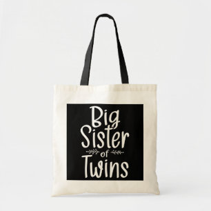 Tote Bag Big Sister Of Twins Twin Brother Boy Girl Sibling