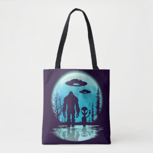 Tote Bag Bigfoot Alien OVNI Divulgation Conspiration Don