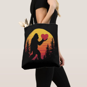 Tote Bag Bigfoot Coeur Valentines Aimer Sasquatch coucher d
