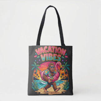 Tote Bag Bigfoot Plage Paradis Vacances Vibes Été